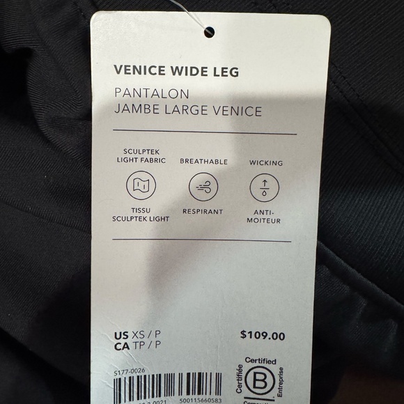 NWT Athleta Venice Wide Leg || Black - Picture 14 of 16